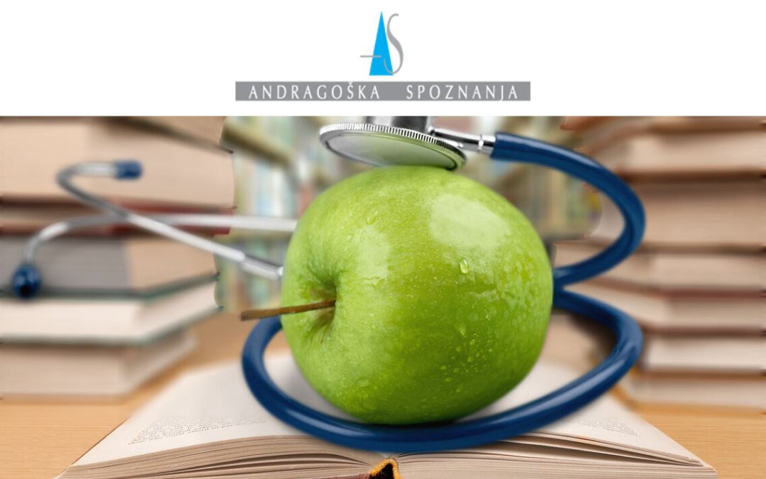 Pasica, ki prikazuje vsebino 2. številke Andragoških spoznanj 2021 – zdravstveno pismenost odraslih.