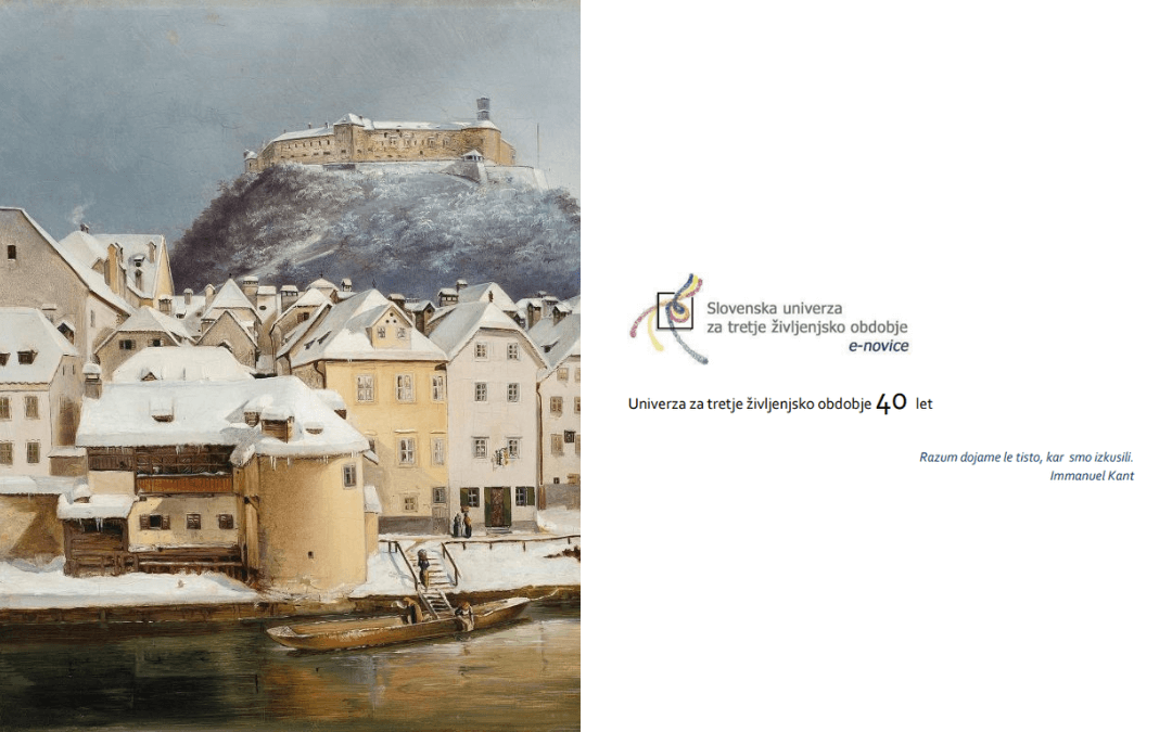 Ob naslovnici decembrske izdaje eNovic SUTŽO 2023 slika Paval Künla Ribji trg iz leta 1847.