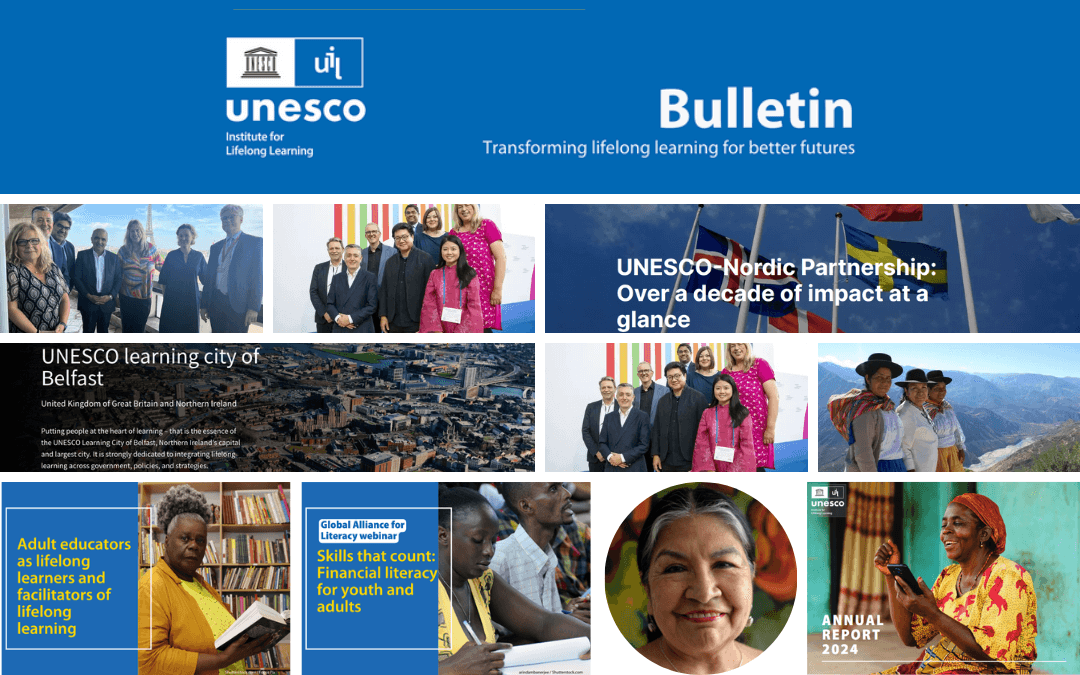 Kolaž fotografij, ki prikazuje vsebino junijske številke UIL Bulletin 2025.