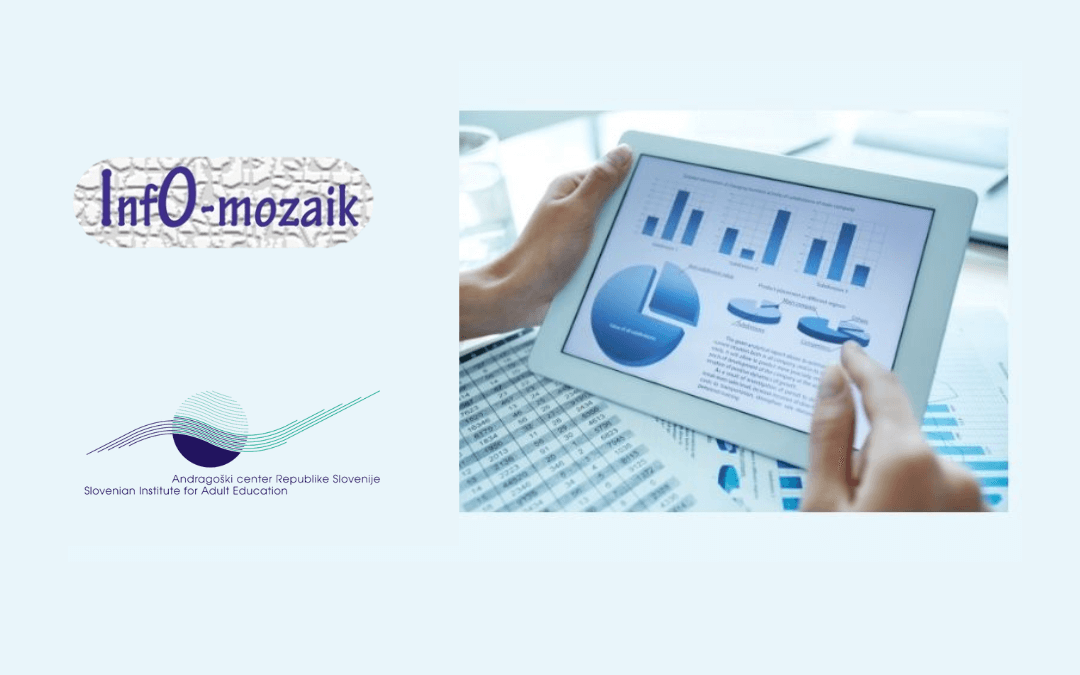 Fotografija statističnih podatkov na tabličnem računalniku.