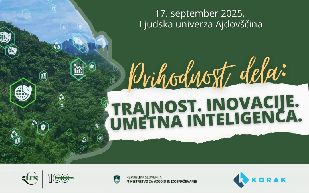 Pasica konference Prihodnost dela: Trajnost. Inovacije. Umetna inteligenca.