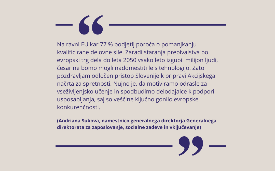 Citat Andriane Sukove o kritičnih izzivih na ravni EU.