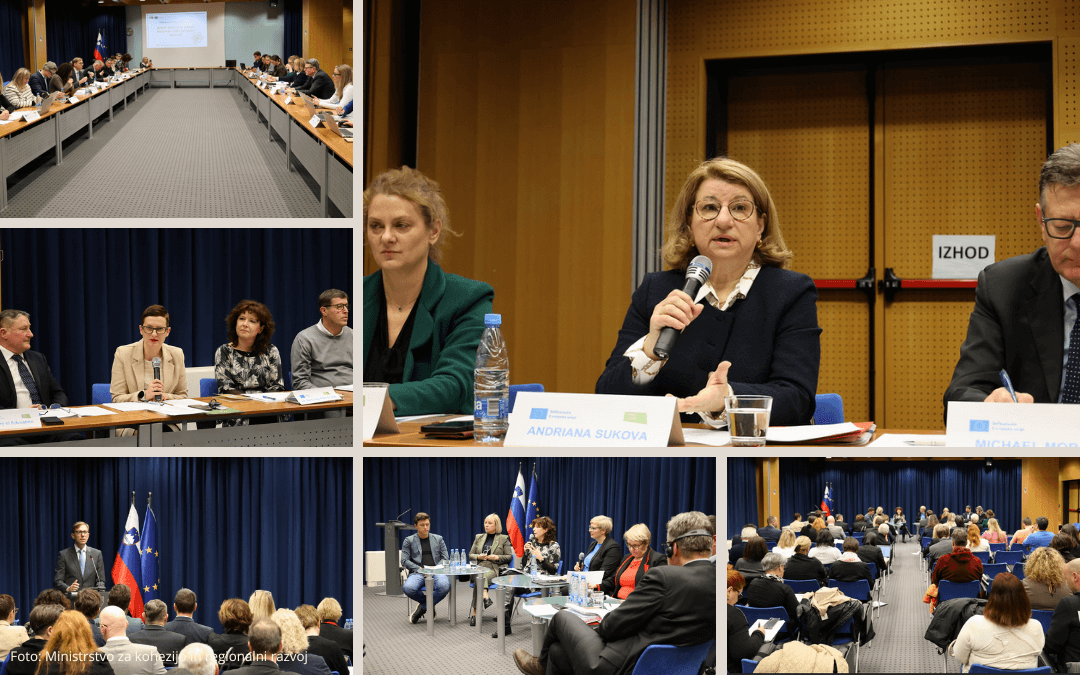 Kolaž slik z obiska Andriane Sukove v Sloveniji.