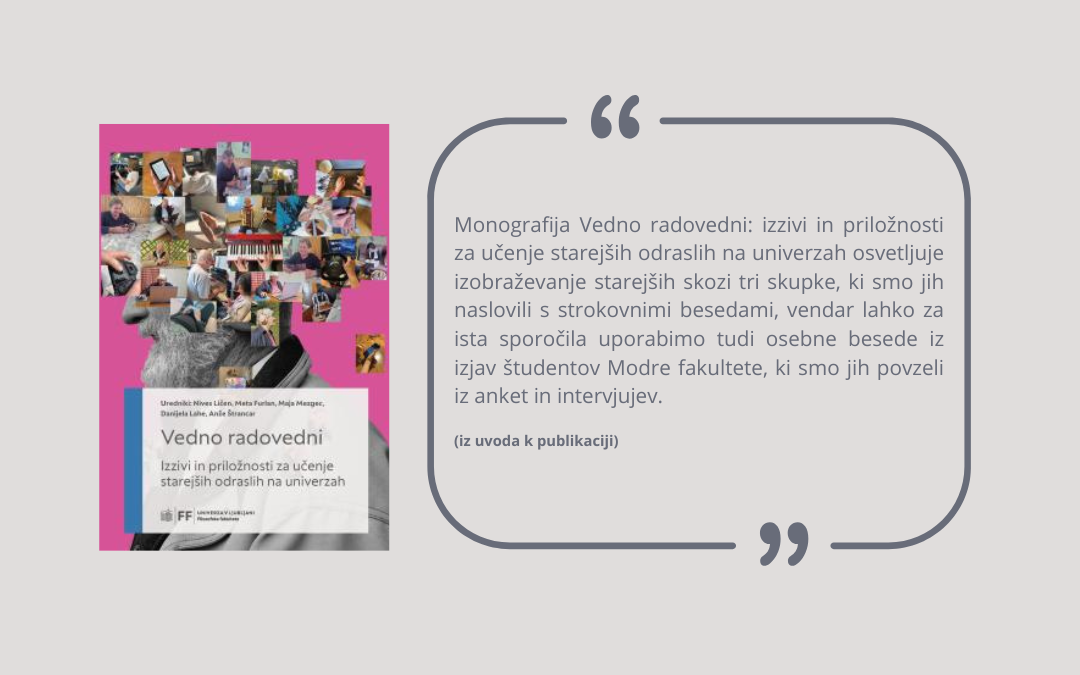 Vedno_radovedni Naslovnica publikacije Vedno radovedni s citatom iz uvoda.