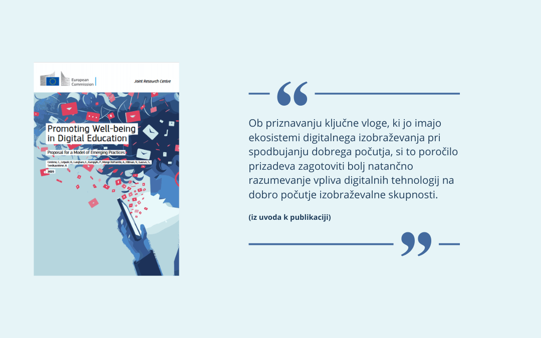 Promoting_Well-being_in_Digital_Education Naslovnica publikacije Promoting Well-being in Digital Education s citato iz uvoda.
