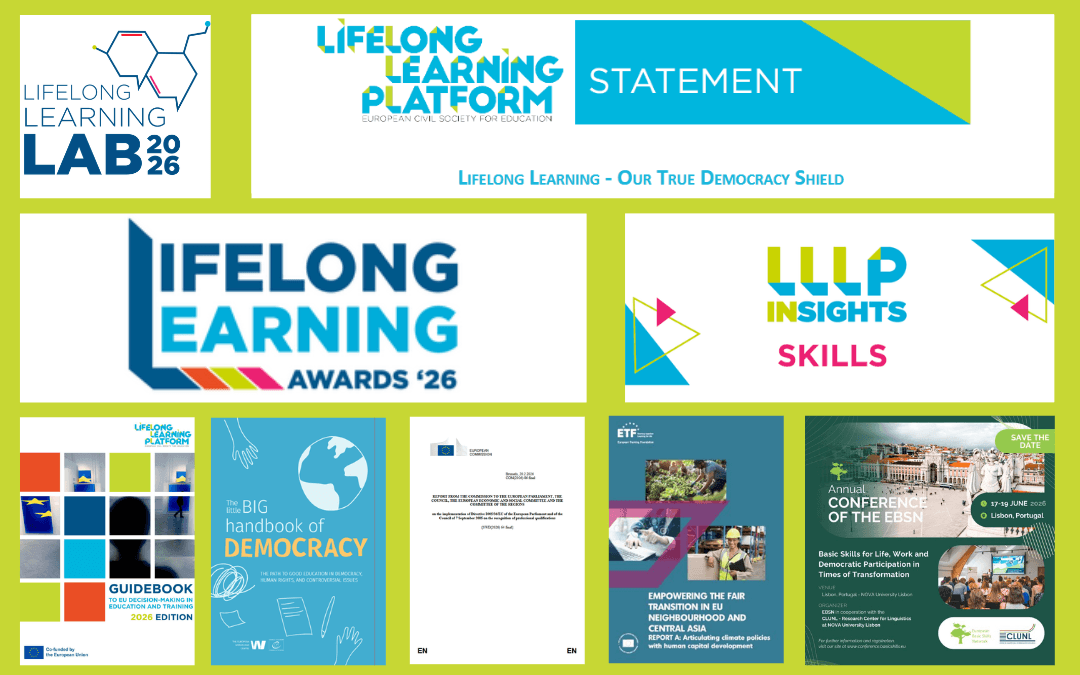 Logotip glasila LLLP Insights s slikami iz izbranih novic februarske številke za leto 2026.