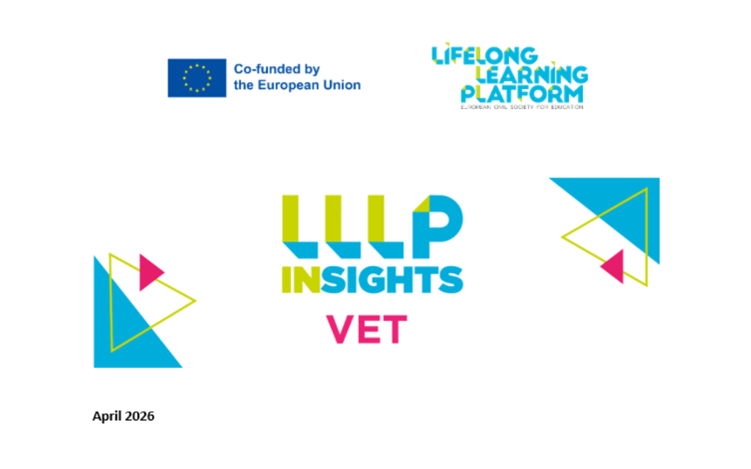 Logotip glasila LLLP Insights z napovedano temo: Poklicno izobraževanje in usposabljanje