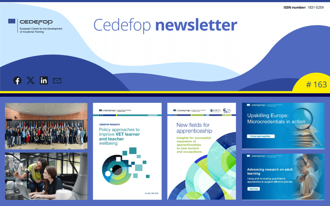 Cedefop_newsletter_163 Kolaž slik iz 163. številke novičnika Cedefopa.
