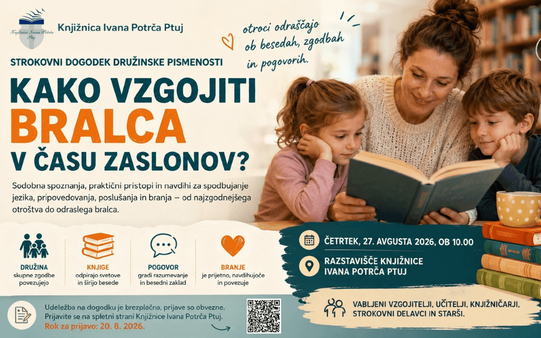 Pasica strokovnega dogodka Kako vzgojiti bralca v času zaslonov?