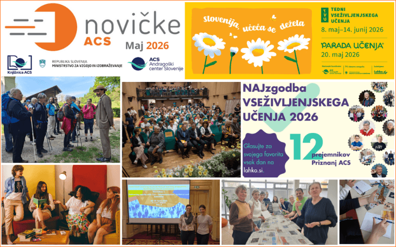 Majske e-Novičke ACS: o vseživljenjskem učenju, povezovanju in ustvarjalnosti