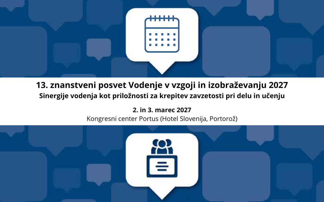 Pasica 13. znanstvenega posveta Vodenje v vzgoji in izobraževanju.
