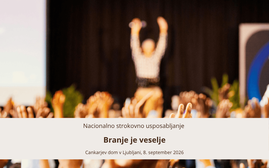 Branje_je_veselje Pasica za nacionalno strokovno usposabljanje Branje je veselje.