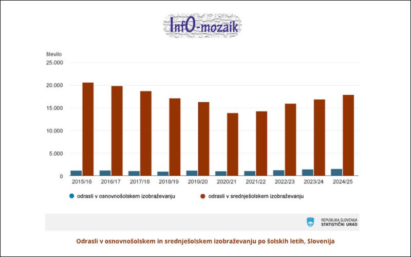 Vključenost odraslih v formalno izobraževanje v Sloveniji: številke, ki povedo veliko