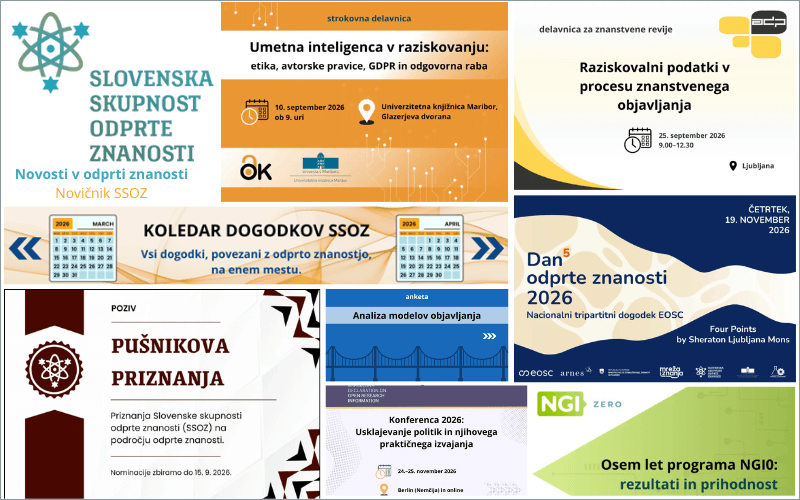 Avgustovski novičnik Slovenske skupnosti odprte znanosti