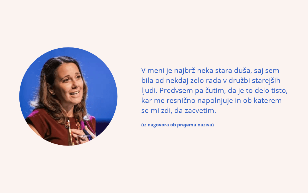Castna_ambasadorka_F3ZO Urška Bittner Pipan in njen citat ob dodelitvi naziva Častna ambasadorka F3ŽO.