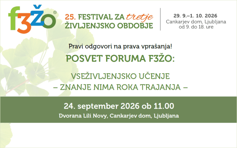 Posvet Foruma F3ŽO: Vseživljenjsko učenje