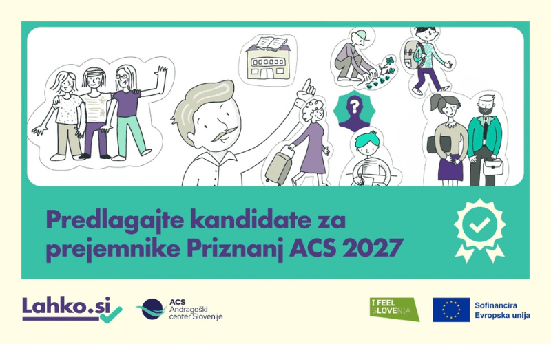 Razpis za Priznanja ACS 2027: predlagajte navdihujoč zgled vseživljenjskega učenja