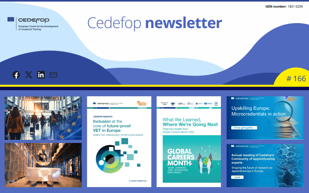 Cedefop_newsletter_166 Kolaž slik iz 166. številke novičnika Cedefopa.